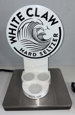 White Claw Hard Seltzer Promotional Countertop Back Bar Non-Illuminated Display